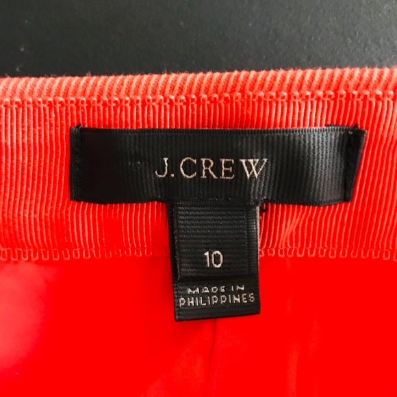 J. Crew Asymmetrical Zip Pencil Skirt in Flame - Picture 10 of 12